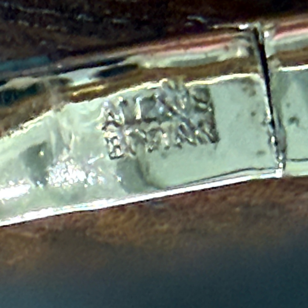 Alexis Bittar Gold and Blue Lucite Bangle Bracelet - Picture 4 of 5